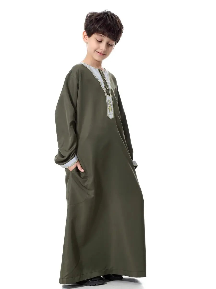 Boys Long Sleeve Kaftan/Abaya/Jubbah/Robe