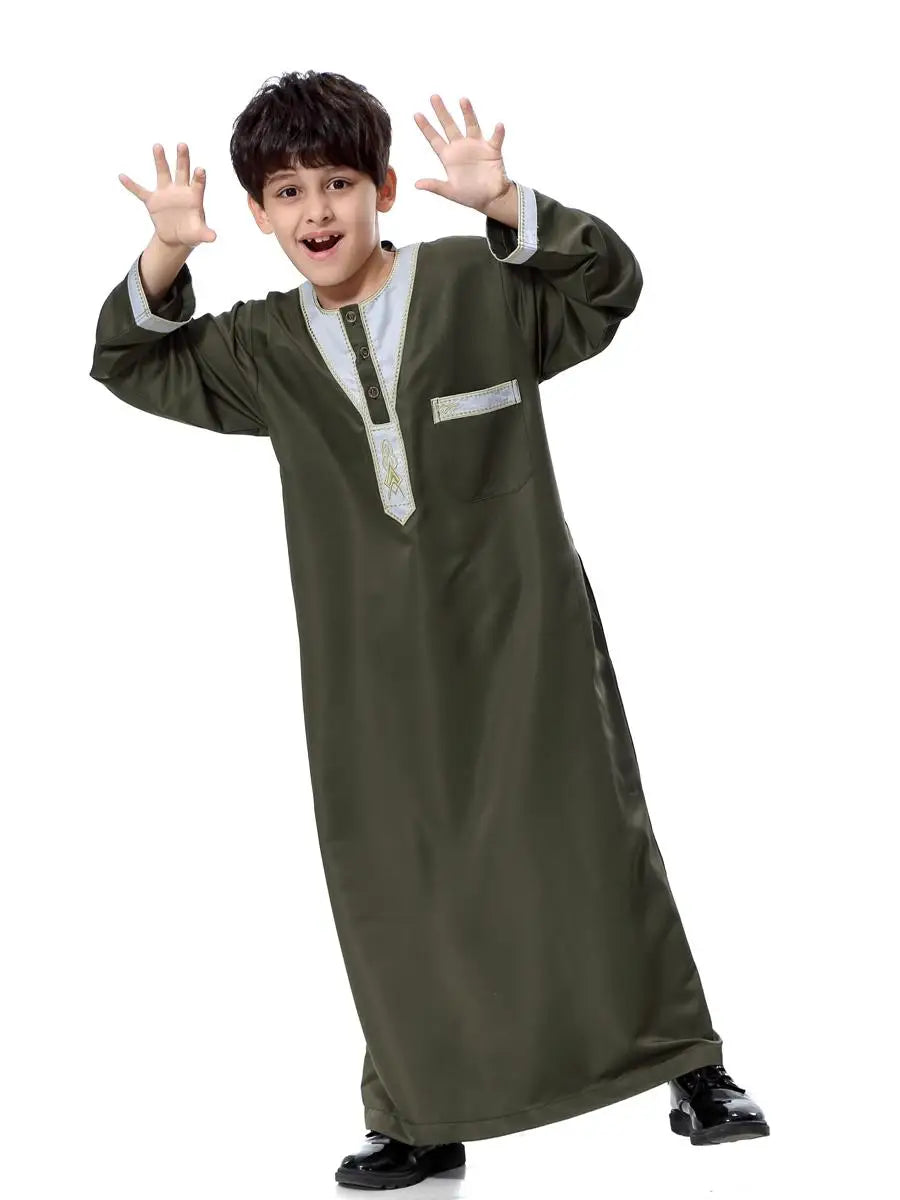 Boys Long Sleeve Kaftan/Abaya/Jubbah/Robe