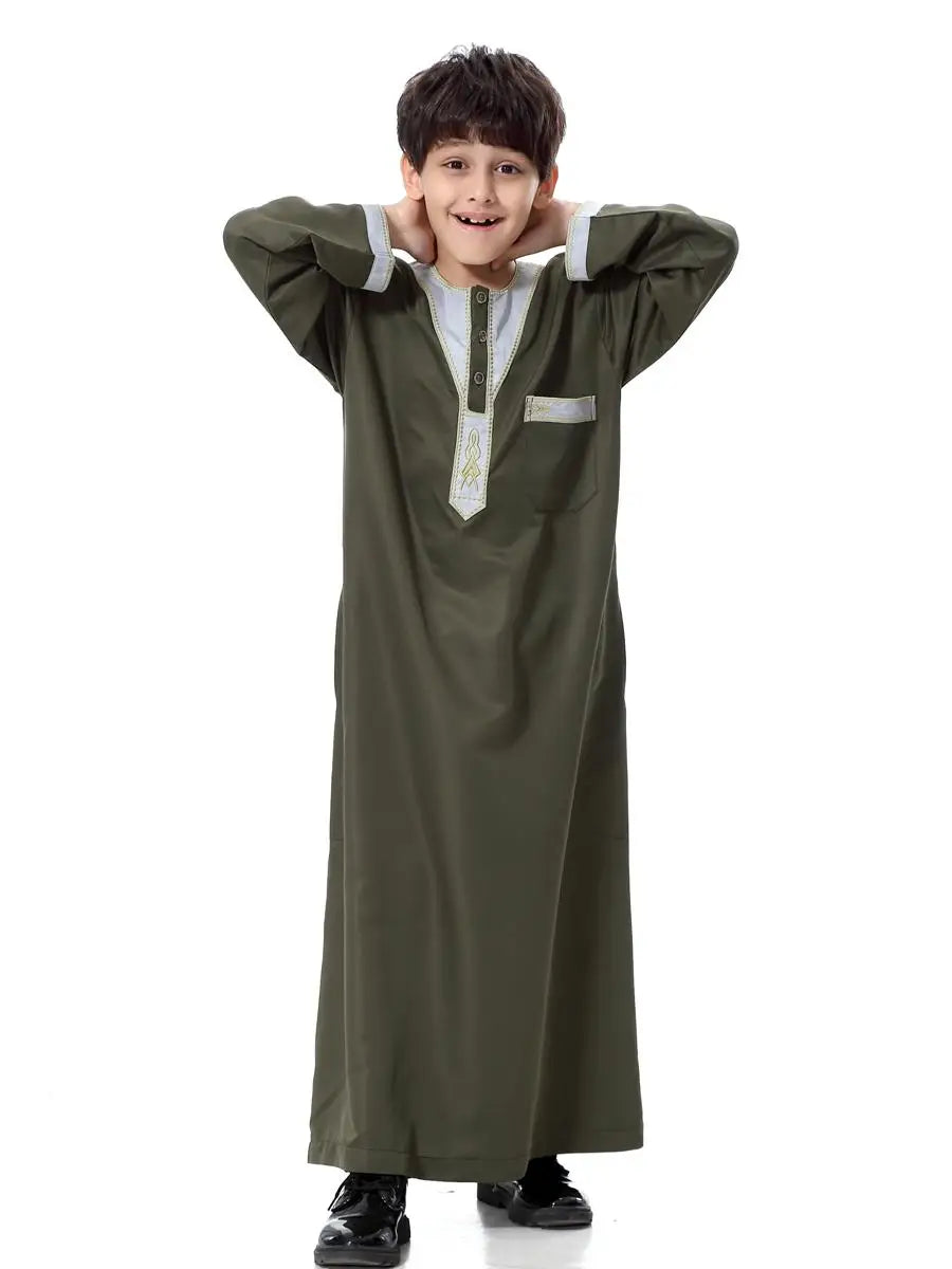 Boys Long Sleeve Kaftan/Abaya/Jubbah/Robe