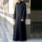 Mens Black/White/Navy/Brown Hoodie Kaftan/Abaya/Jubbah/Robe