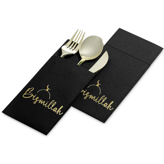 5pcs Bismillah paper Napkin cutlery holder