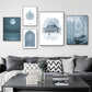 Blue Steel Coloured Ayat Kursi Canvas Wall Art Print Picture Living Room Home Decoration