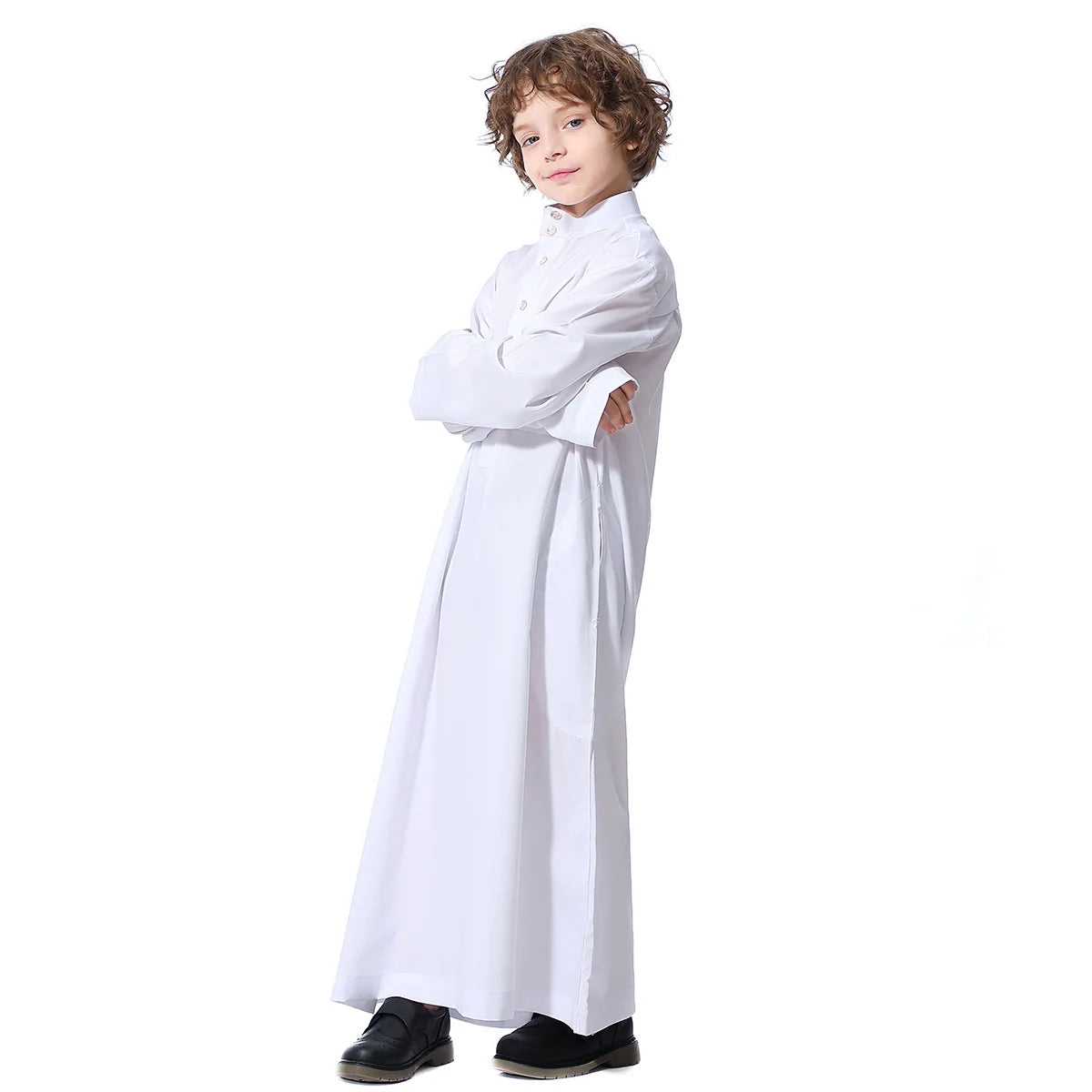 Boys Solid (Beige/White/Dark Red/Sky Blue) Long Sleeve Kaftan/Abaya/Jubbah/Robe