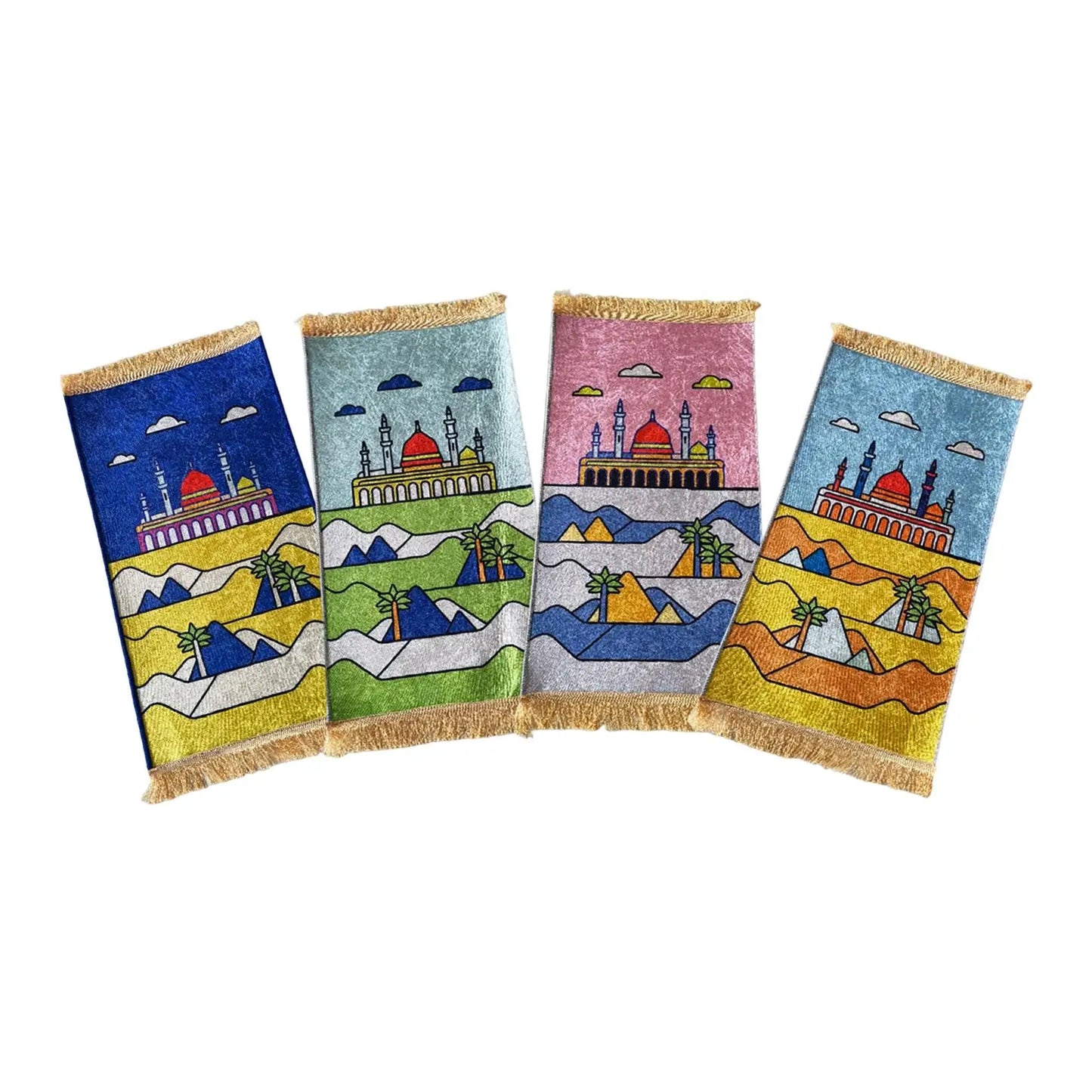 Prayer Rug for Kids Worship Rug/Sajadah with Tassel