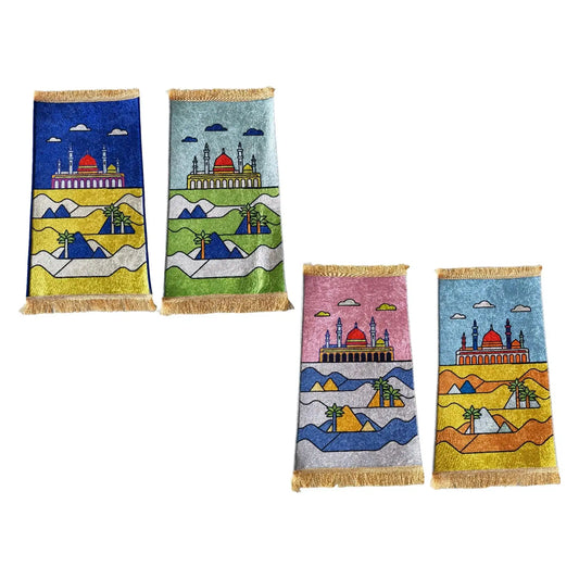 Prayer Rug for Kids Worship Rug/Sajadah with Tassel