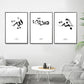 Love/Prayer/Charity/Intention/Heaven/Patience Calligraphy Black White Wall Art