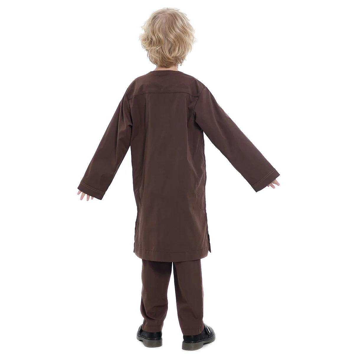 Boys Long Sleeve Kaftan/Abaya/Jubbah/Robe (White/Grey Green/Coffe/Beige)